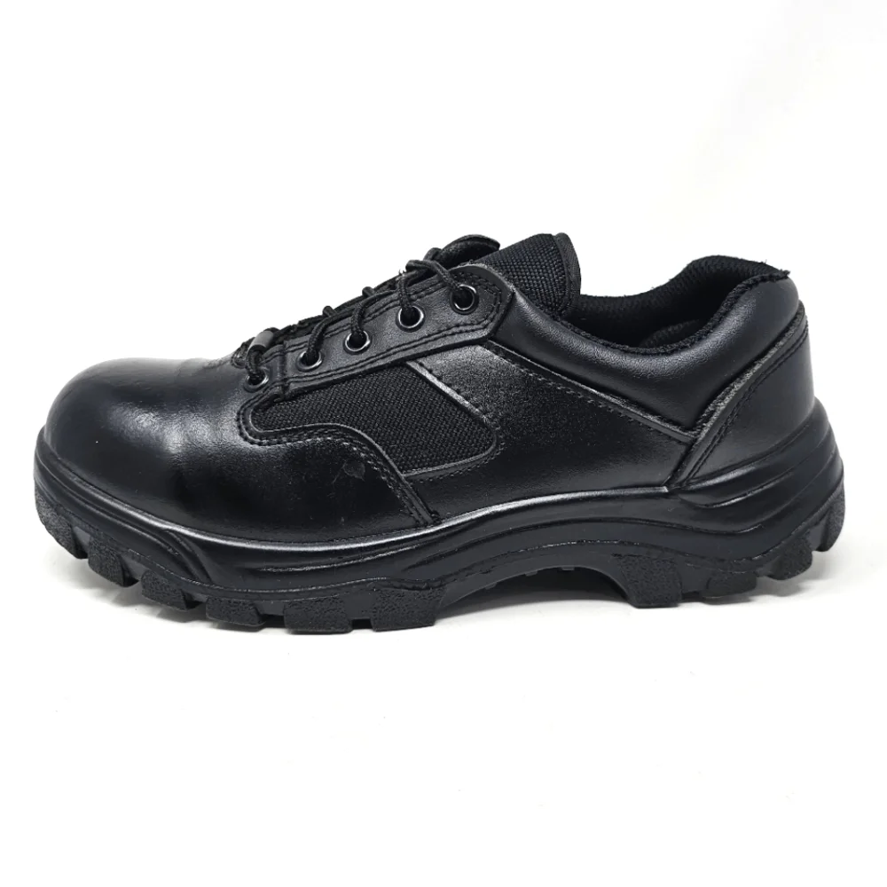 Work Zone Mens Size 6 Safety Toe Black‎ Leather Work Shoes N477 Lace Up